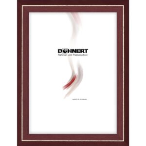 Holzrahmen 18472, bordeauxrot mit Silberkante