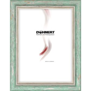 Holzrahmen 21152, grün-silber-grau