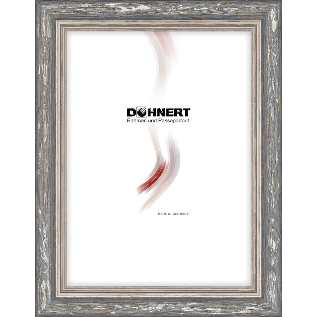 Holzrahmen 21196, blaugrau-silber