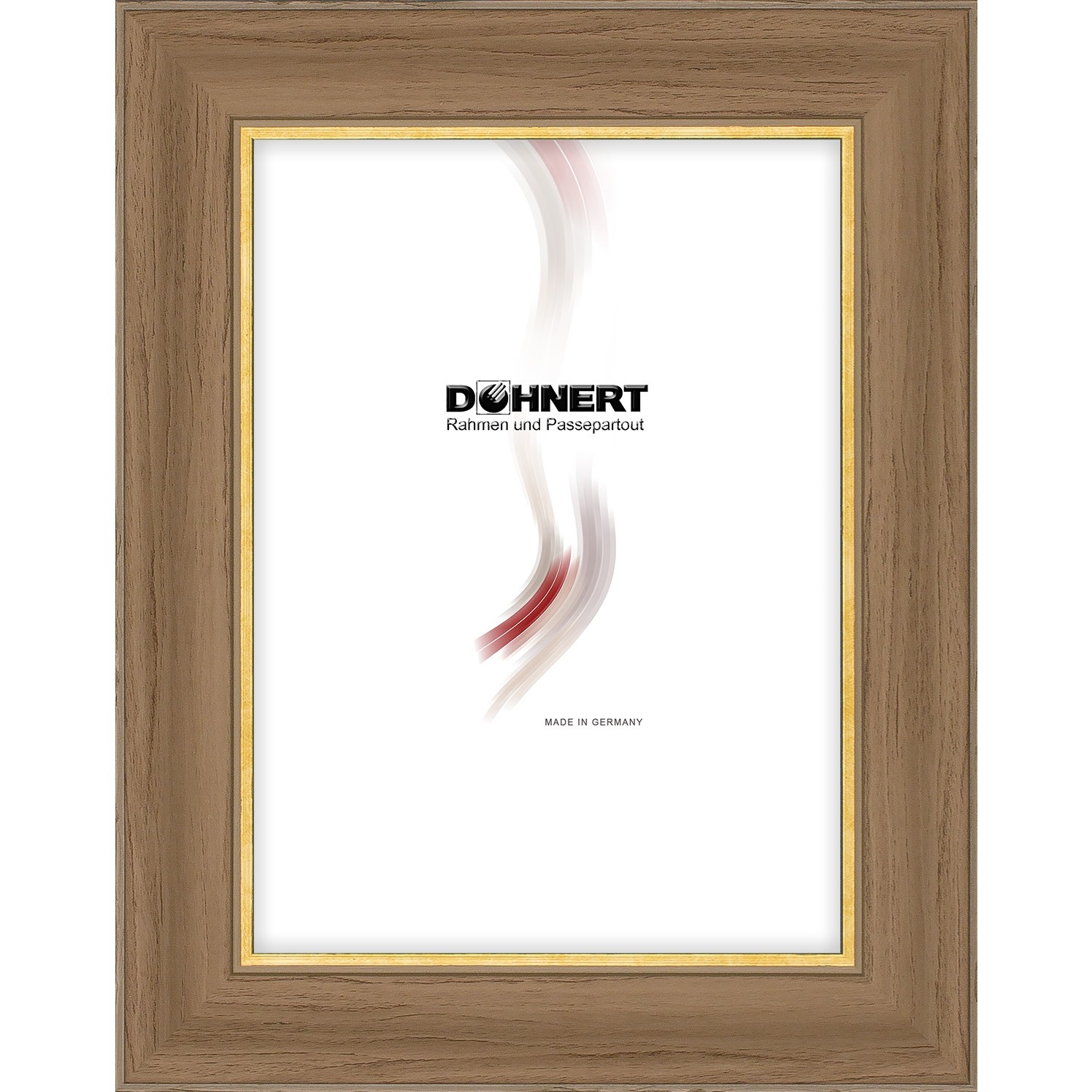Holzrahmen 22480, schlamm mit Goldkante