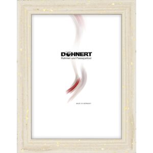 Holzrahmen 23014, weiß-gold