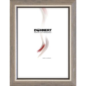 Holzrahmen 25225, grau mit Silberkante