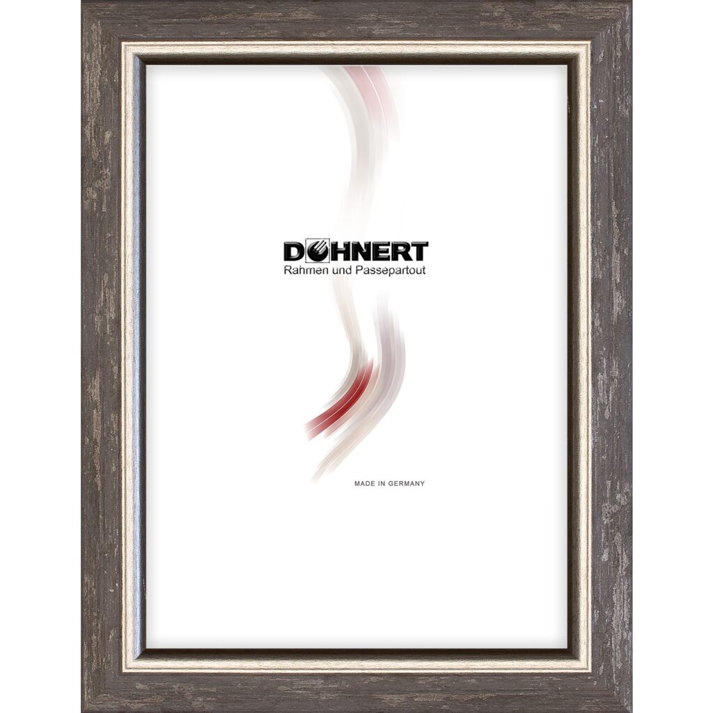 Holzrahmen 25296, dunkelgrau mit Silberkante