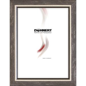 Holzrahmen 25296, dunkelgrau mit Silberkante