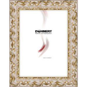 Holzrahmen 30713, weiß-gold