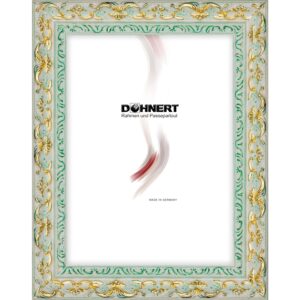 Holzrahmen 30752, weiß-gold-grün