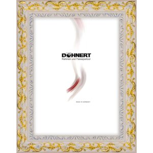 Holzrahmen 30753, weiß-gold-blau