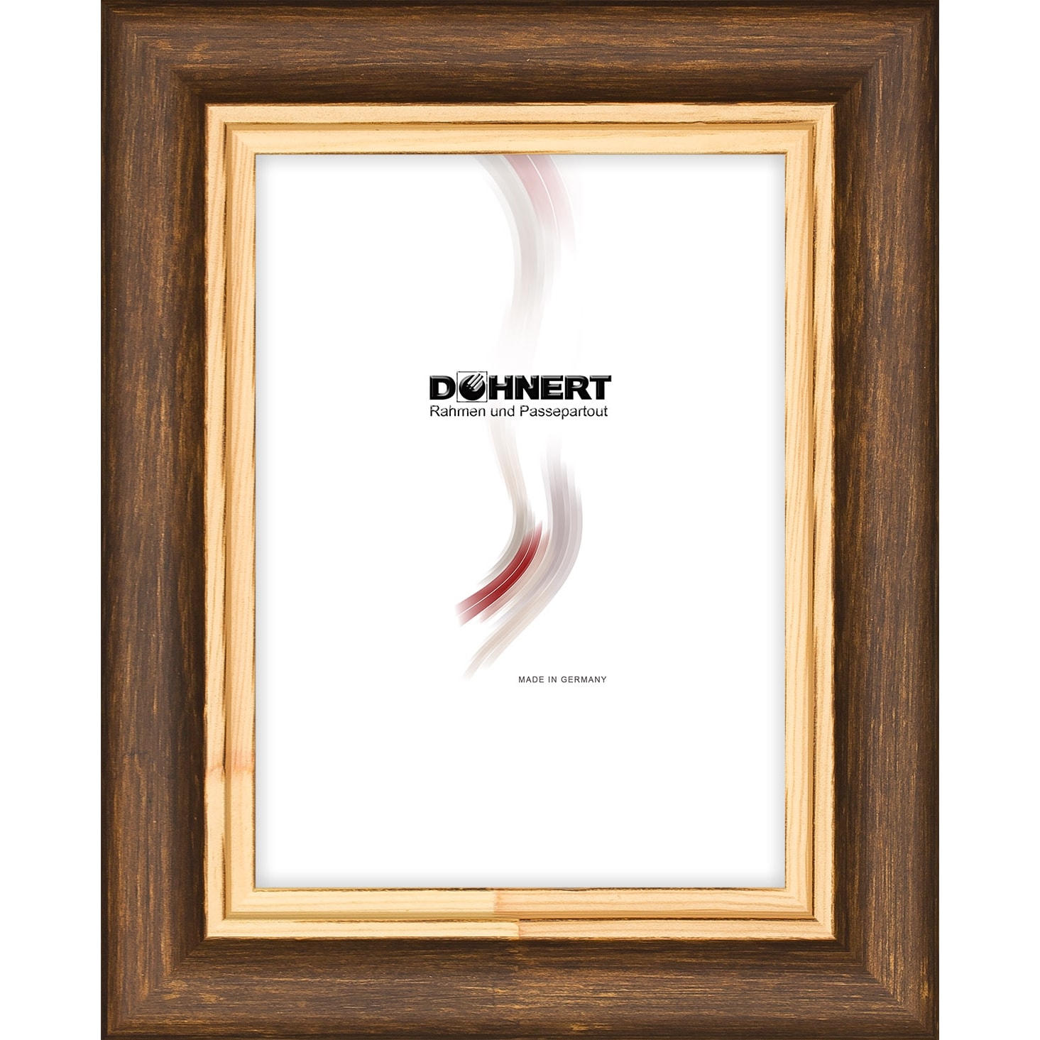 Holzrahmen 34906, dunkelbraun-natur