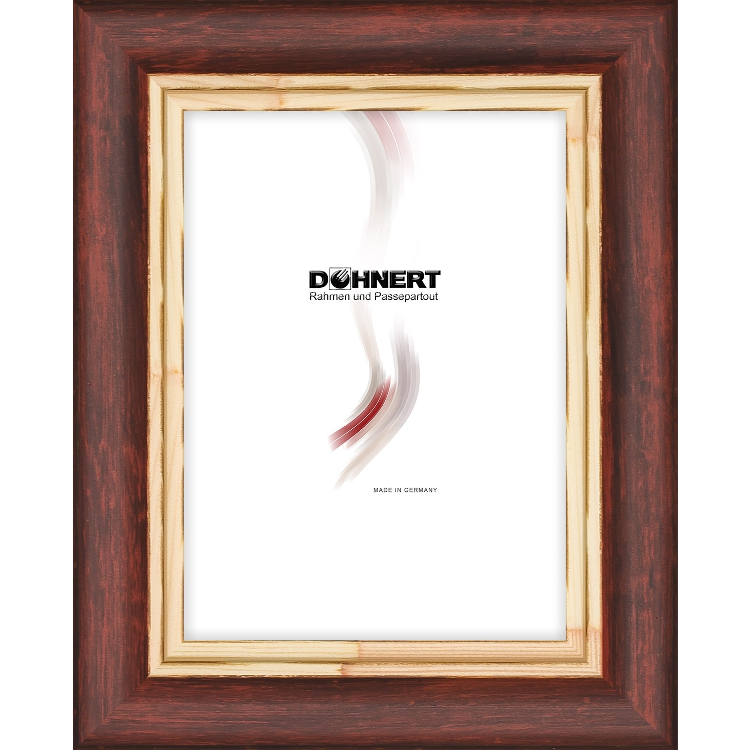 Holzrahmen 34951, rot-natur