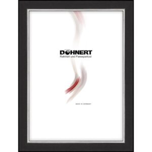 Holzrahmen M1723A64, schwarz, mit Silberkante