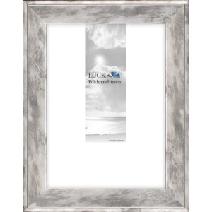 Holzrahmen L277H, silber mit schwarzer Innen- und Außenkante