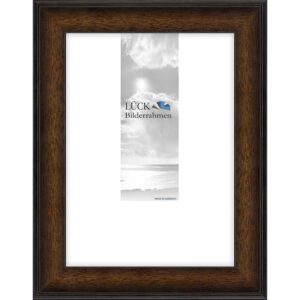Holzrahmen L278H, braun mit schwarzer Innen- und Außenkante