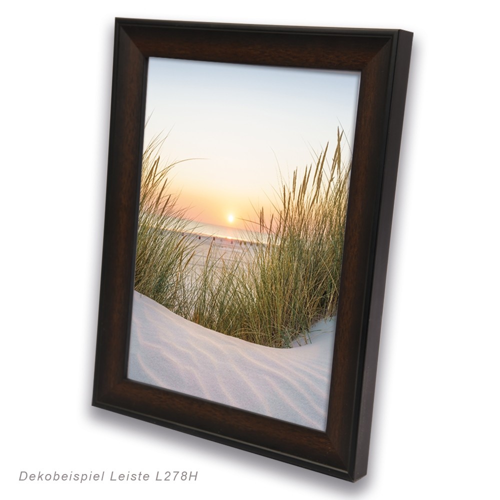 Holzrahmen L278H, braun mit schwarzer Innen- und Außenkante – Bild 5