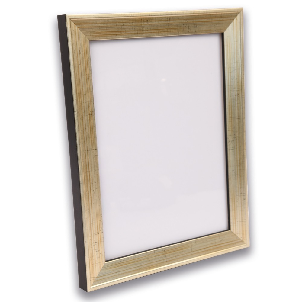 Holzrahmen L288H, champagner-gold mit schwarzer Innen- und Außenkante – Bild 4