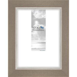 Holzbilderrahmen L409H 'Friedberg', blei silber