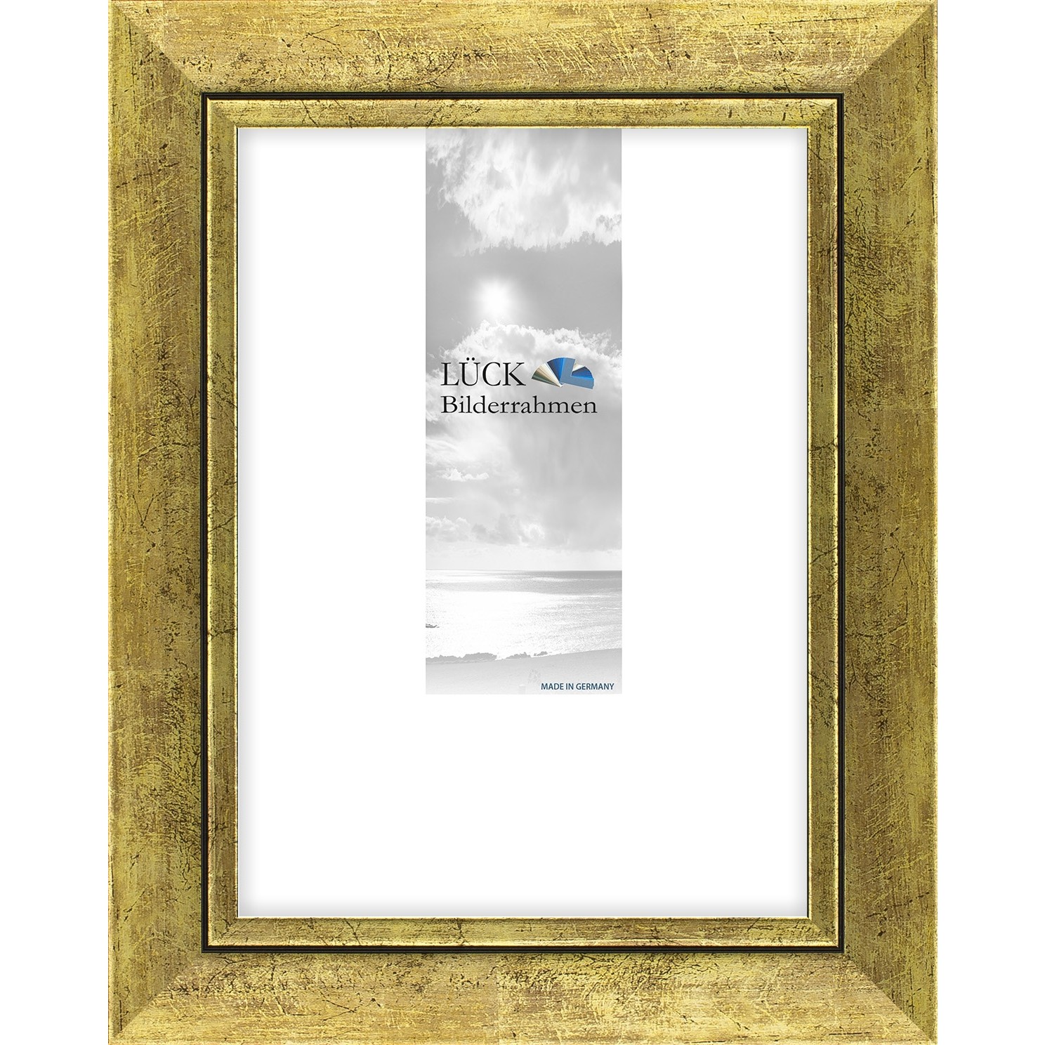 Holzbilderrahmen L916, altgold
