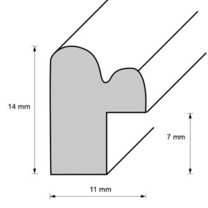 Holzrahmen 10163, gold-grau