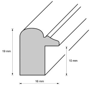 Kunststoffrahmen 10109, rotbraun