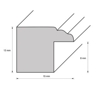 Holzrahmen 13812, schwarz-gold