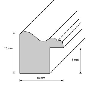 Holzrahmen 16751, rot-gold