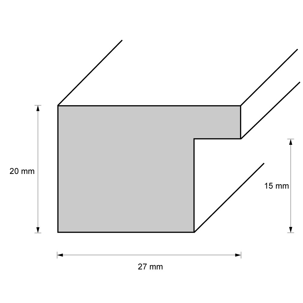 Holzrahmen 31512, mattschwarz – Bild 2
