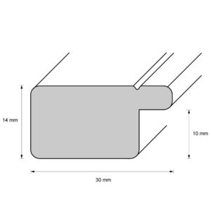 Holzbilderrahmen L393H ‚Friedberg‘, grau