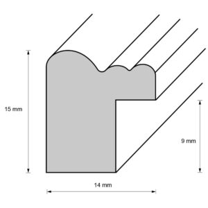 Holzrahmen 12301, schwarz-braun-gold