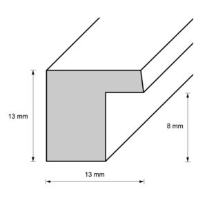 Holzrahmen 12412, schwarz, seidenmatt