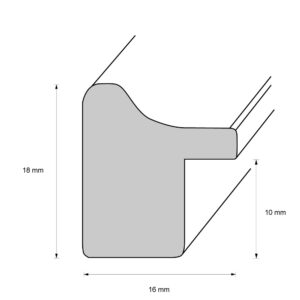Holzrahmen 12952, gold-gr&uuml;n mit Perlenkante