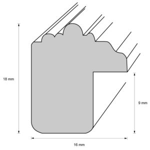 Holzrahmen 13063, gold matt / gl&auml;nzend