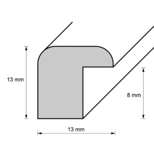 Holzrahmen 13114, cremewei&szlig;