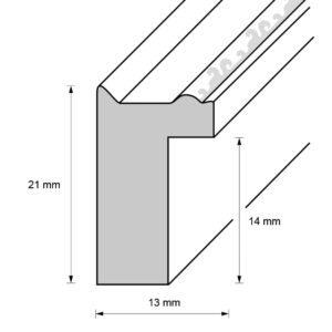 Holzrahmen 13212, schwarz-silber