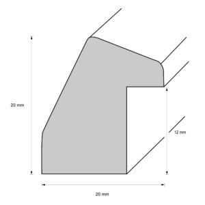 Holzrahmen 13312, schwarz-natur