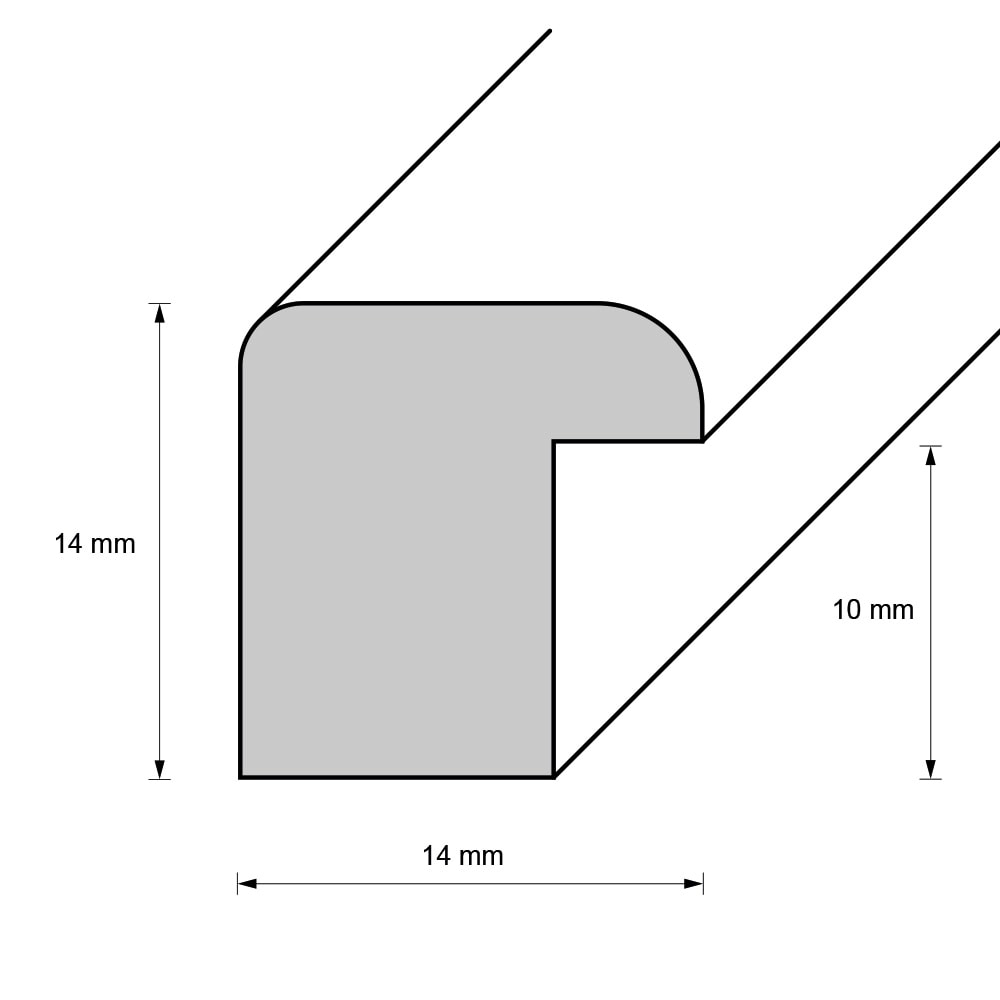 Holzrahmen 14072, bordeaux dunkel – Bild 2