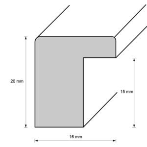 Holzrahmen 14212, schwarz