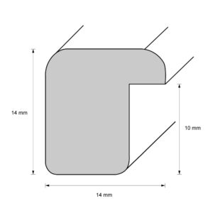 Holzrahmen 14313, weiß-gewischt