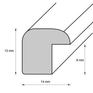 Holzrahmen 14511 ‚Las Vegas‘, schwarz