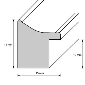 Holzrahmen 14634, senfgelb-weiß