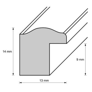 Holzrahmen 14853, dunkelblau, matt
