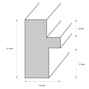 Holzrahmen 14962, schwarz-silber
