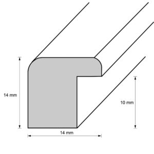 Holzrahmen 15012, schwarz, glänzend