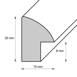 Holzrahmen 15454, zitronengelb