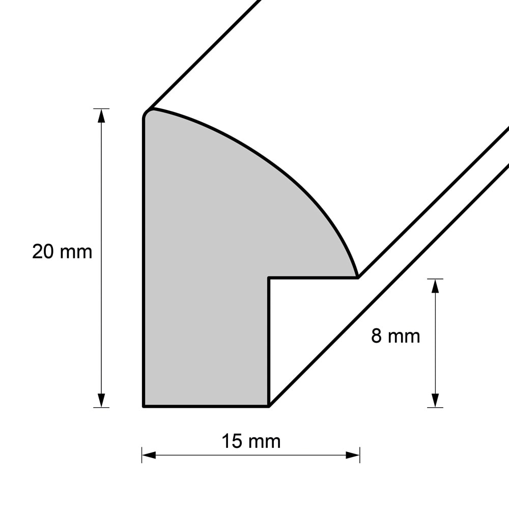 Holzrahmen 15454, zitronengelb – Bild 2