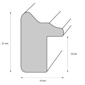 Holzrahmen 15863, altgold-schwarz