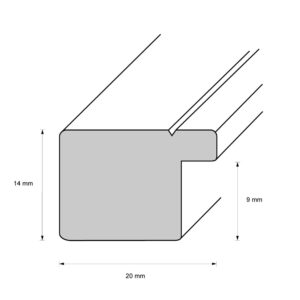 Holzrahmen 16012, schwarz