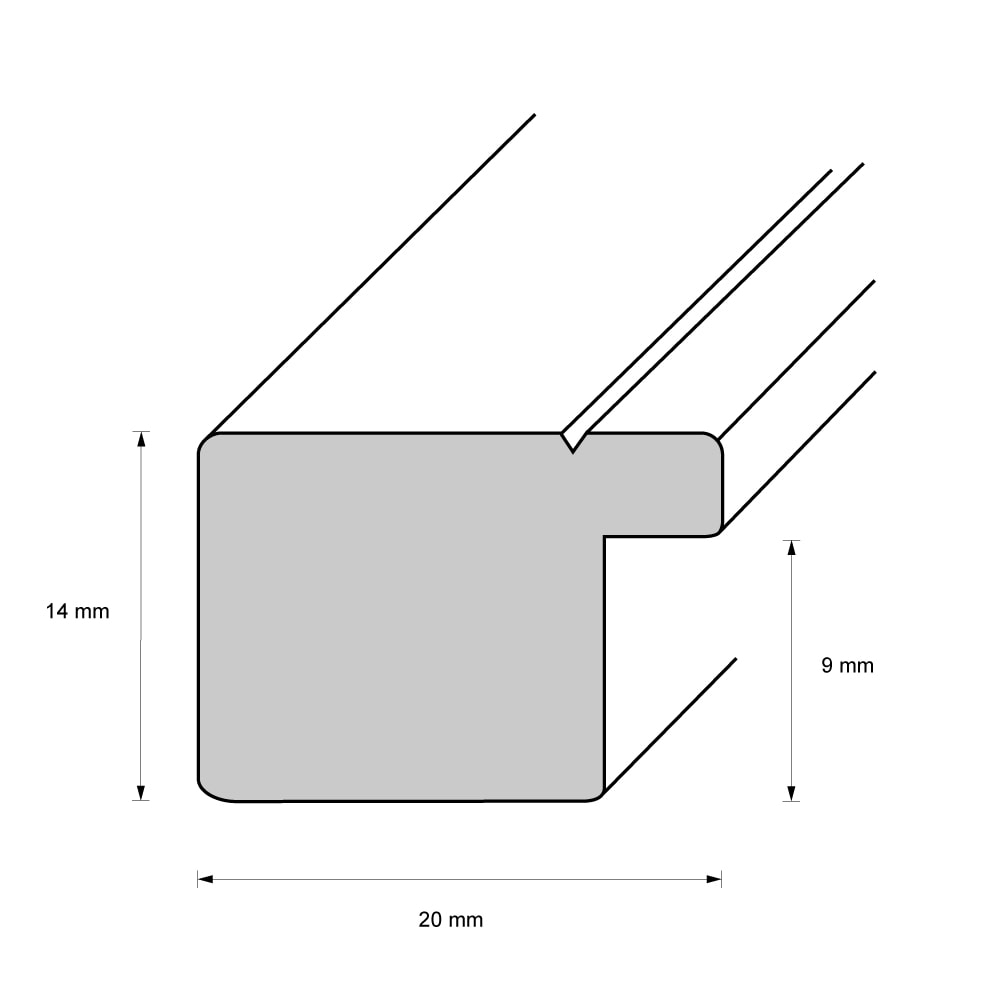 Holzrahmen 16096, grau – Bild 2