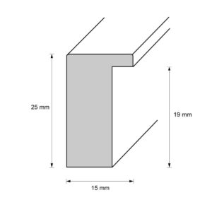 Holzrahmen 16112, schwarz gebeizt