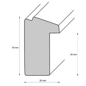 Holzrahmen 16814, weiß-braun