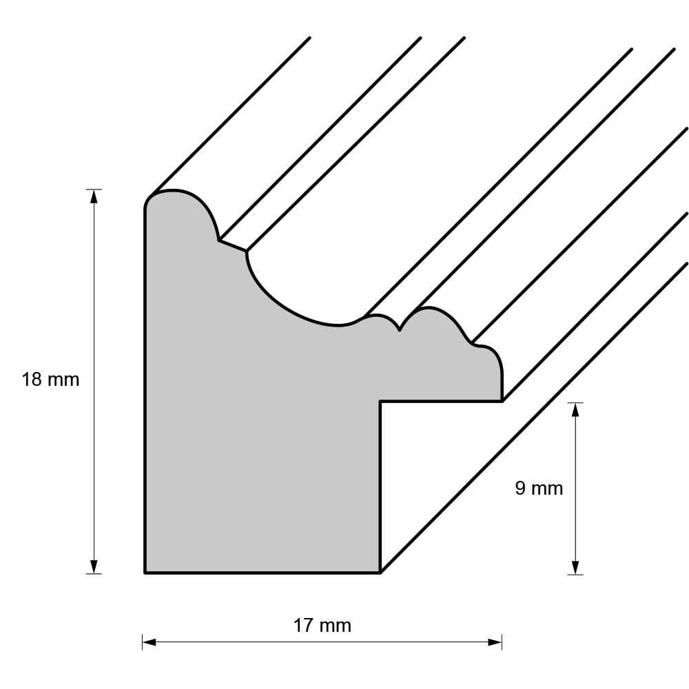 Holzrahmen 17201, muskat-braun-gold – Bild 2