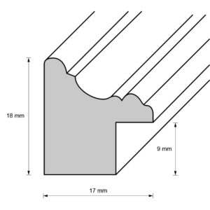 Holzrahmen 17263, gold-grauweiß
